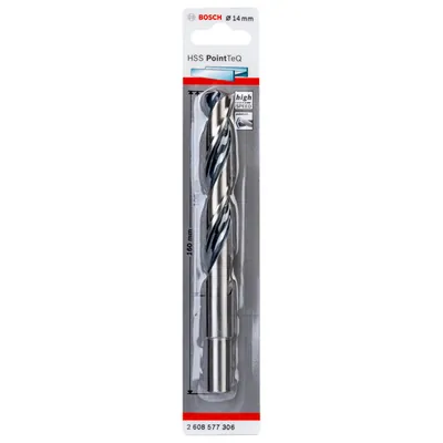 Produktbild von Bosch - Metallspiralbohrer HSS PointTeQ, DIN 338, mit reduziertem Schaft, 14,0