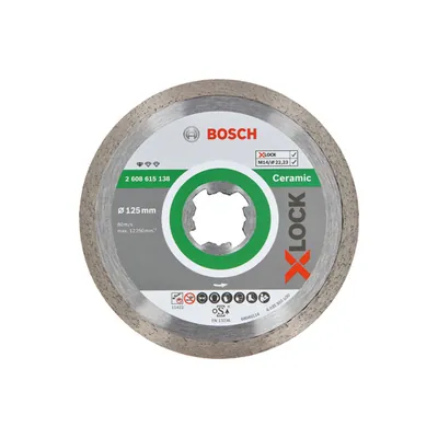 Produktbild von Bosch - X-LOCK Diamanttrennscheibe Standard for Ceramic 125&nbsp;x&nbsp;22,23&nbsp;x&nbsp;1,6&nbsp;x&nbsp;7