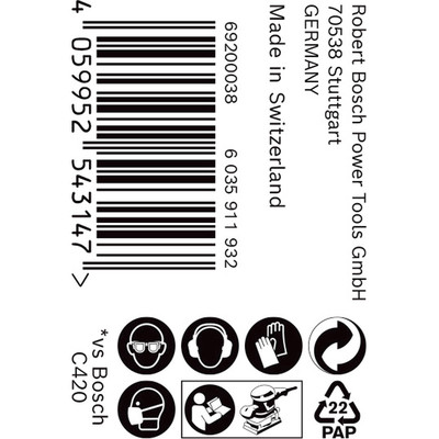 Produktbild von Bosch - EXPERT C470 Schleifpapierrolle zum Handschleifen, 93&nbsp;mm x 50&nbsp;m, K 400