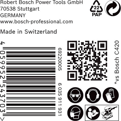 Produktbild von Bosch - Expert C470 Schleifpapier für Schwingschleifer, 80 x 133 mm, 8 Löcher,