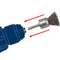Produktbild von Bosch - Pinselbürste, Stahl, gezopfter Draht, 0,35mm, 10mm, 4500 U/ min (260862