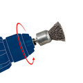 Produktbild von Bosch - Pinselbürste, Stahl, gezopfter Draht, 0,35mm, 10mm, 4500 U/ min (260862