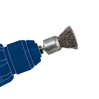 Produktbild von Bosch - Pinselbürste, Stahl, gezopfter Draht, 0,35mm, 10mm, 4500 U/ min (260862