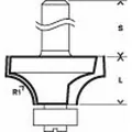 Produktbild von Bosch - Abrundfräser, 1/4-Zoll, R1 6,3&nbsp;mm, D 25,4&nbsp;mm, L 13,2&nbsp;mm, G 54&nbsp;mm