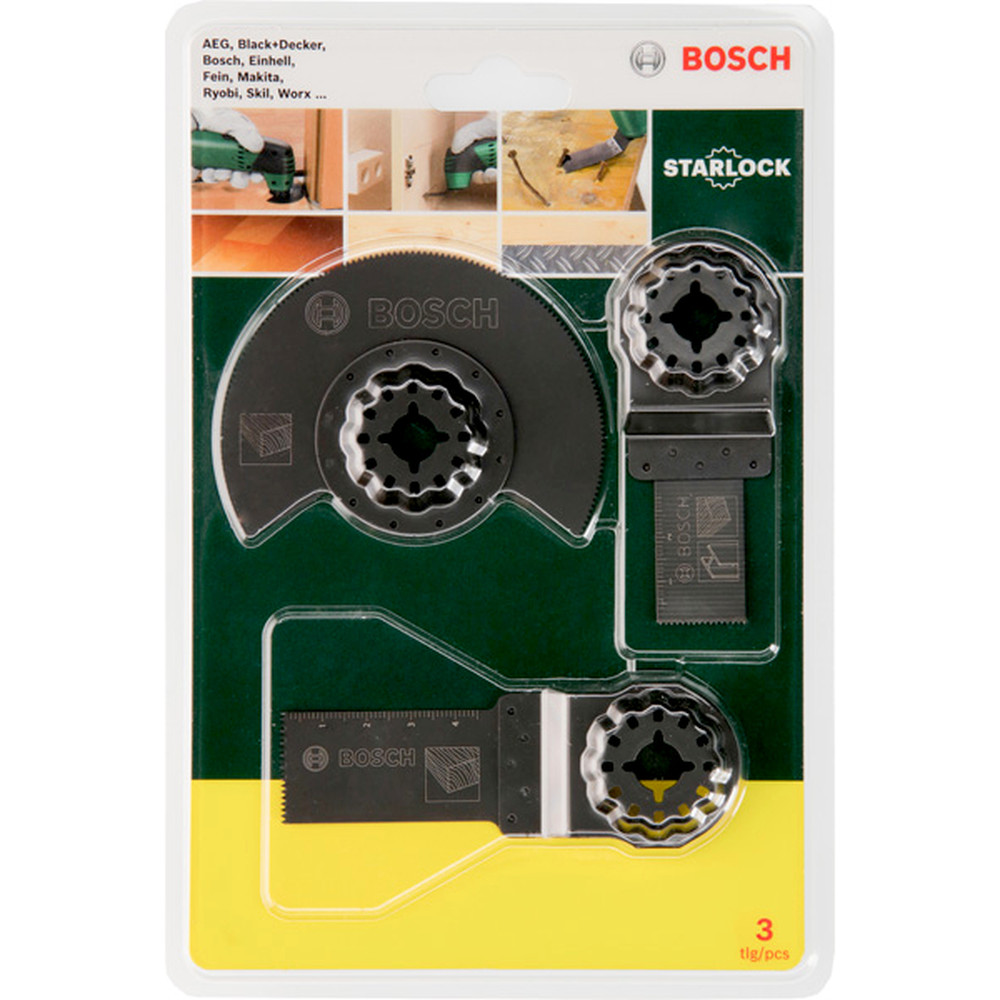 Bosch Starlock Starter-Set Holz, 3-teilig, für Multifunktionsgeräte Produktbild img2 L