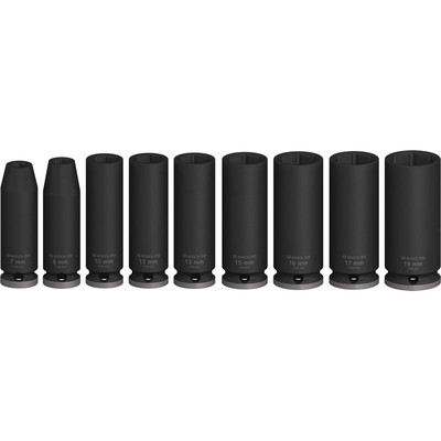 Produktbild von Bosch - PRO Impact Socket Set, 3/8", tief, 9‑tlg.