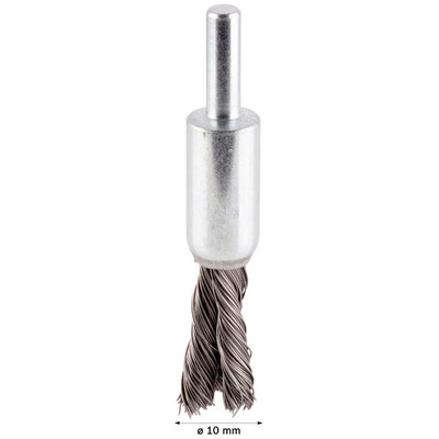 Produktbild von Bosch - Pinselbürste, Stahl, gezopfter Draht, 0,35mm, 10mm, 4500 U/ min (260862