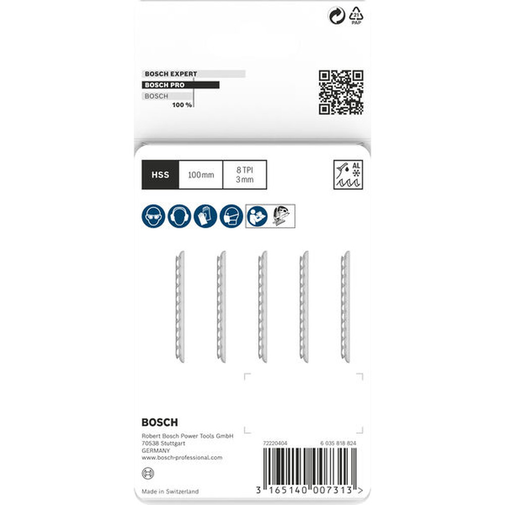 Bosch PRO Alu T127D Stichsägeblatt, 100 mm, 5-tlg. Produktbild img4 L