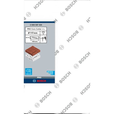 Produktbild von Bosch - Diamanttrockenbohrkrone G1/2" Best for Universal ø117 x 150mm, 6 Segmen