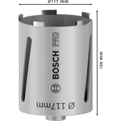 Produktbild von Bosch - Diamanttrockenbohrkrone G1/2" Best for Universal ø117 x 150mm, 6 Segmen