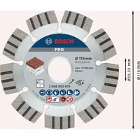 Produktbild von Bosch - PRO Abrasive Diamanttrennscheibe, 115 x 22,23 mm