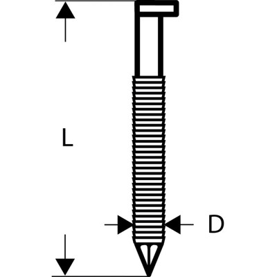 Produktbild von Bosch - D-Kopf Streifennagel SN34DK, verzinkt, gerillt, 90mm (2608200023)
