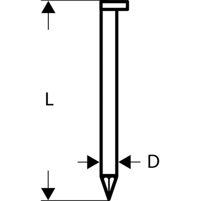 Produktbild von Bosch - D-Kopf Streifennagel SN34DK 75, 2,8 mm, 75 mm, blank, glatt, 3000er-Pac