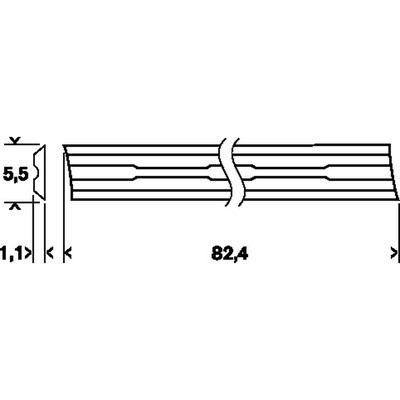 Produktbild von Bosch - Hobelmesser, 82 mm, scharf, gerade, Carbide, 40°, 2 Stk.