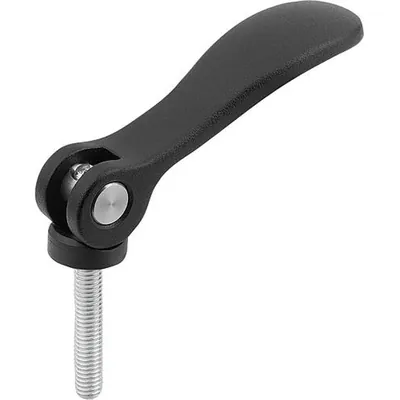 Produktbild von KIPP - EXZENTERHEBEL EINSTELLBAR GR.1 M05X40, A=70,4, B=21,5, ALUMINIUM SCHWARZ