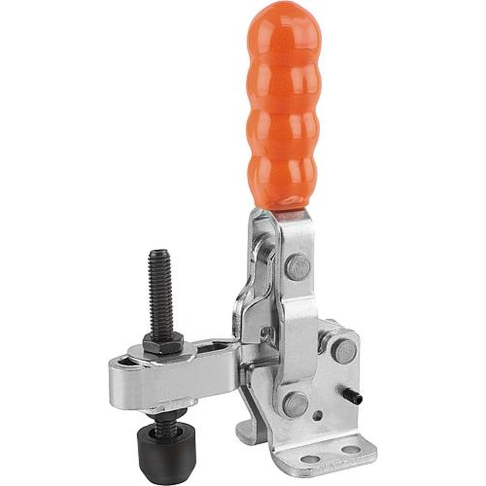 KIPP SCHNELLSPANNER, FUß WAAGRECHT, STANDARD, F2=2200, VERSTELLB. ANDRUCKSPINDEL M06X50, STAHL VERZINKT Produktbild img1 L