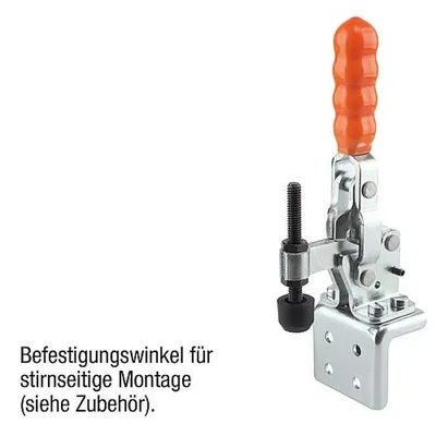 Produktbild von KIPP - SCHNELLSPANNER, FUß WAAGRECHT, STANDARD, F1=3500, FESTE ANDRUCKSPINDEL M