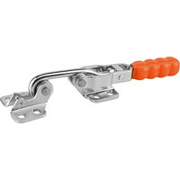 KIPP HAKENSPANNER HORIZONTAL, MIT GEGENHALTER, STAHL VERZINKT UND PASSIVIERT, KOMP:KUNSTSTOFF ORANGE (K0079.0270) Produktbild