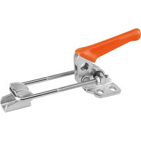 KIPP BÜGELSPANNER MIT GEGENHALTER, EDELSTAHL BLANK, KOMP:KUNSTSTOFF ORANGE ÖLBESTÄNDIG (K0080.0250N) Produktbild