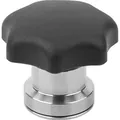 Produktbild von KIPP - STERNGRIFF MIT SPANNKRAFTVERSTÄRKER D=M12, D1=63, H=47, FORM:K, THERMOPL