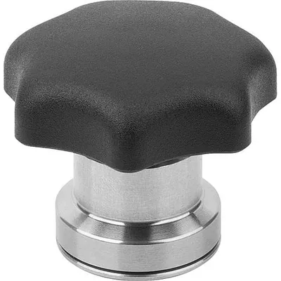 Produktbild von KIPP - STERNGRIFF MIT SPANNKRAFTVERSTÄRKER D=M12, D1=63, H=47, FORM:K, THERMOPL