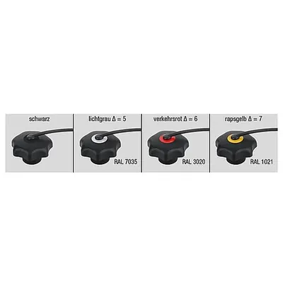 Produktbild von KIPP - STERNGRIFF ÄHNLICH DIN6336 MIT SICHERUNGSBAND D=M06X40, D1=25, FORM:LS, 