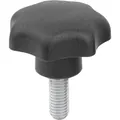 Produktbild von KIPP - STERNGRIFF DIN6336 D=M10X45, D1=50, FORM:L, THERMOPLAST SCHWARZ, KOMP:ST