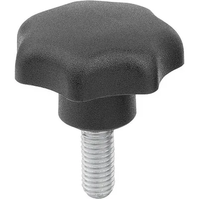 Produktbild von KIPP - STERNGRIFF DIN6336 D=M10X45, D1=50, FORM:L, THERMOPLAST SCHWARZ, KOMP:ST