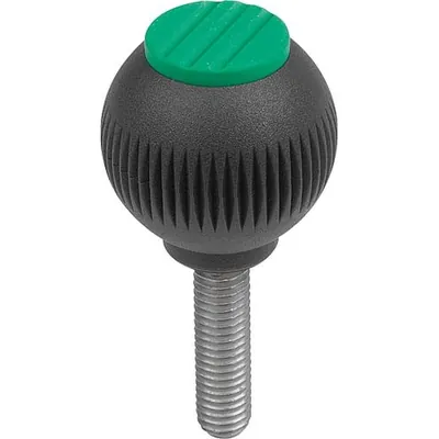 Produktbild von KIPP - GRIFFKUGEL GR.2, D1=32 D=M08X20, THERMOPLAST SCHWARZGRAU RAL7021, KOMP:E