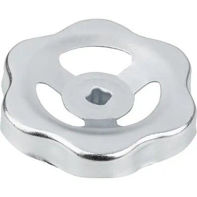 Produktbild von KIPP - HANDRAD STAHLBLECH, VIERKANT V=9, D1=98, STAHL VERZINKT