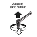 Produktbild von KIPP - KLEMMHEBEL GR.3 M10 ZINK, SCHWARZ SEIDENMATT, KOMP:STAHL
