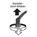 Produktbild von KIPP - KLEMMHEBEL MIT SPANNKRAFTVERSTÄRKER GR.3 M10X50, ZINK GELB RAL1021 STRUK