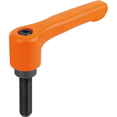 Produktbild von KIPP - KLEMMHEBEL FLACH GR.2 M10X55, ZINK ORANGE RAL2004 STRUKTURMATT, KOMP:STA