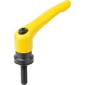 Produktbild von KIPP - KLEMMHEBEL MIT SPANNKRAFTVERSTÄRKER GR.2 M08X10, ZINK GELB RAL1021 STRUK