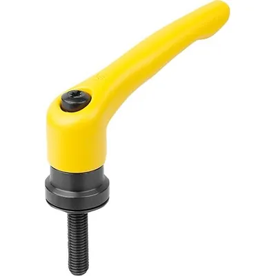 Produktbild von KIPP - KLEMMHEBEL MIT SPANNKRAFTVERSTÄRKER GR.2 M08X10, ZINK GELB RAL1021 STRUK