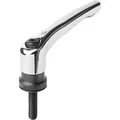 Produktbild von KIPP - KLEMMHEBEL MIT SPANNKRAFTVERSTÄRKER GR.2 M08X40, ZINK SILBER HOCHGLANZVE