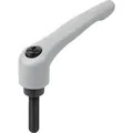 Produktbild von KIPP - KLEMMHEBEL GR.0 M04X20, ZINK GRAU RAL7040 STRUKTURMATT, KOMP:STAHL BRÜNI