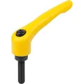 Produktbild von KIPP - KLEMMHEBEL GR.0 M04X40, ZINK GELB RAL1021 STRUKTURMATT, KOMP:STAHL BRÜNI