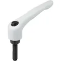 Produktbild von KIPP - KLEMMHEBEL GR.0 M05X35, ZINK GRAU RAL7035 STRUKTURMATT, KOMP:STAHL BRÜNI