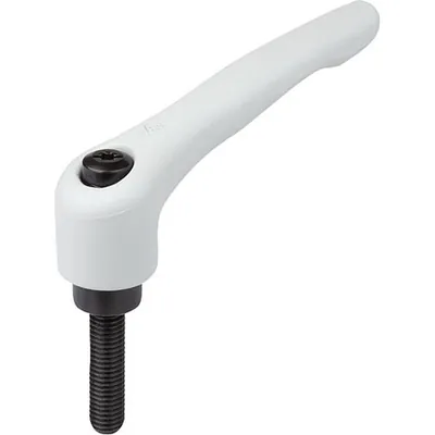 Produktbild von KIPP - KLEMMHEBEL GR.0 M05X35, ZINK GRAU RAL7035 STRUKTURMATT, KOMP:STAHL BRÜNI