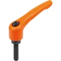 Produktbild von KIPP - KLEMMHEBEL GR.1 M05X20, ZINK ORANGE RAL2004 STRUKTURMATT, KOMP:STAHL BRÜ