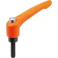Produktbild von KIPP - KLEMMHEBEL MIT SCHUTZKAPPE GR.3 M10X45, ZINK ORANGE RAL2004 STRUKTURMATT