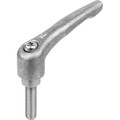 Produktbild von KIPP - KLEMMHEBEL GR.5 M16X50, ZINK BLANK, KOMP:EDELSTAHL BLANK