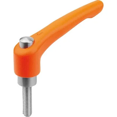 Produktbild von KIPP - KLEMMHEBEL MIT SCHUTZKAPPE GR.2 M08X50, ZINK ORANGE RAL2004 STRUKTURMATT