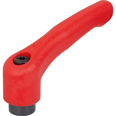 Produktbild von KIPP - KLEMMHEBEL GR.5, M16, HOCHLEISTUNGSTHERMOPLAST ROT RAL3020, KOMP:STAHL B