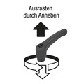Produktbild von KIPP - KLEMMHEBEL GR.4 M10X60, HOCHLEISTUNGSTHERMOPLAST SCHWARZGRAU RAL7021, KO