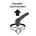 Produktbild von KIPP - KLEMMHEBEL GR.2 M08X50, HOCHLEISTUNGSTHERMOPLAST GRÜN RAL6032, KOMP:EDEL