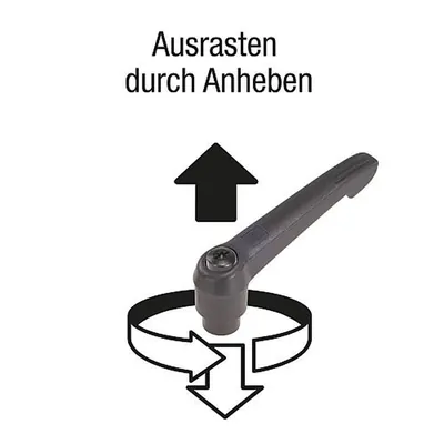 Produktbild von KIPP - KLEMMHEBEL GR.4 M12X40, KUNSTSTOFF GRÜN RAL6032, KOMP:STAHL BLAU-PASSIVI