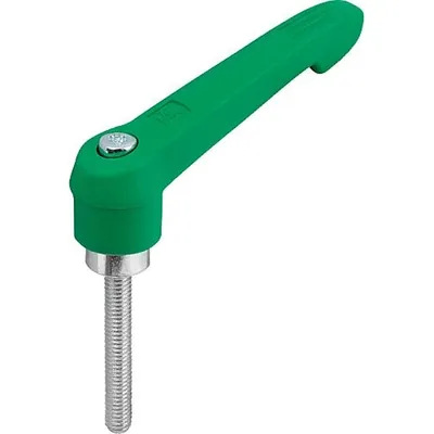 Produktbild von KIPP - KLEMMHEBEL GR.4 M12X40, KUNSTSTOFF GRÜN RAL6032, KOMP:STAHL BLAU-PASSIVI