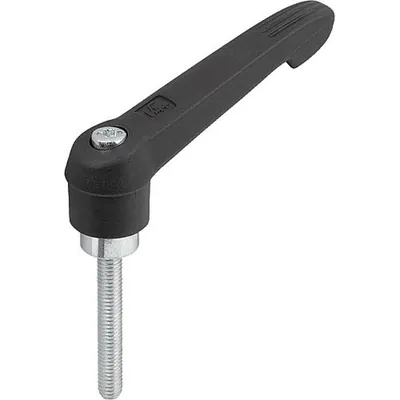 Produktbild von KIPP - KLEMMHEBEL GR.2 M10X25, KUNSTSTOFF SCHWARZGRAU RAL7021, KOMP:STAHL BLAU-